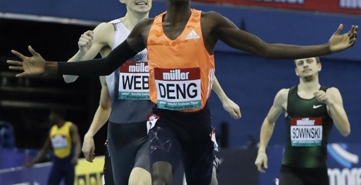 Joseph Deng breaks national indoor record hero image