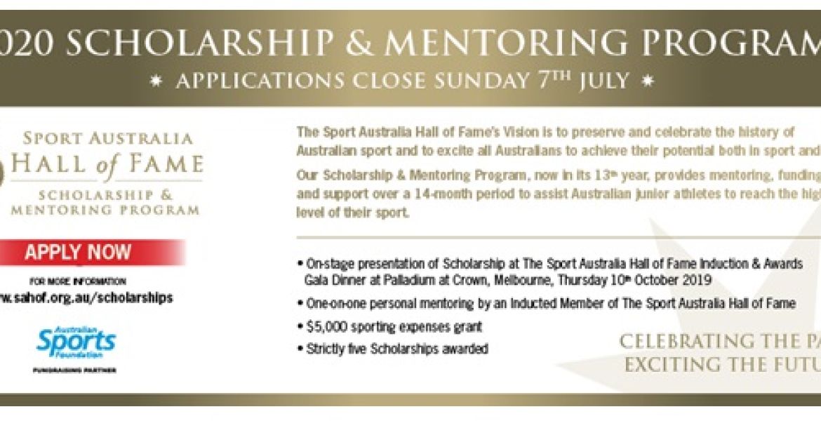 Applications Open - SAHOF Scholarship 2020 hero image