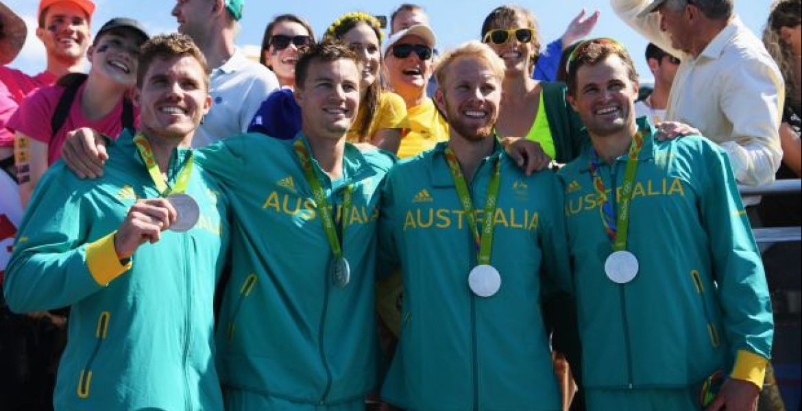 Silver for men's quad sculls hero image