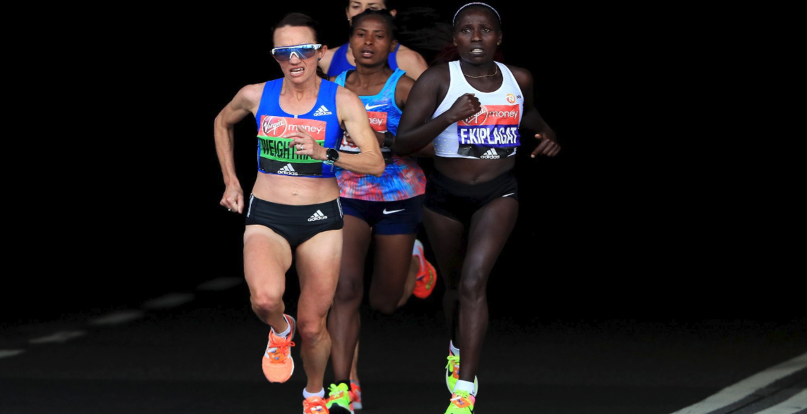 Weightman sets PB in London marathon hero image